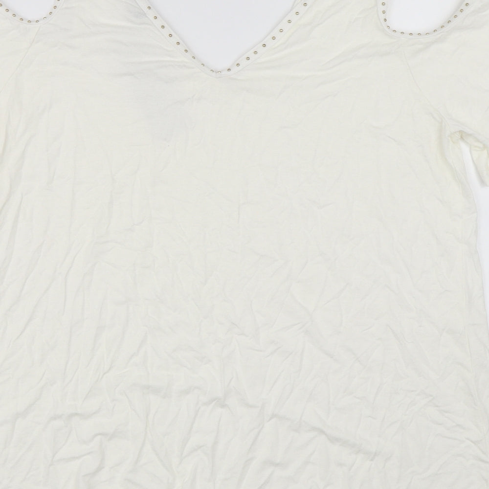 F&F Womens White   Basic T-Shirt Size 14