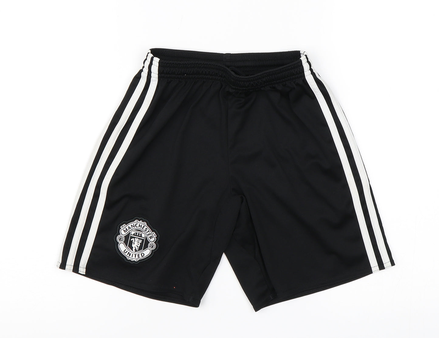 adidas Boys Black   Sweat Shorts Size 9-10 Years - Manchester United
