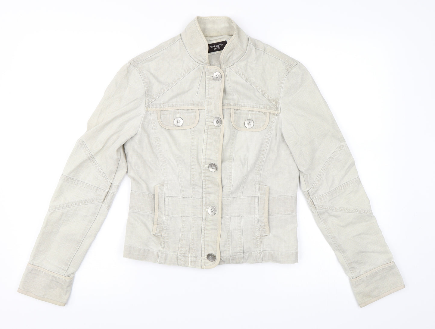 Principles Womens Grey  Denim Jacket  Size 8