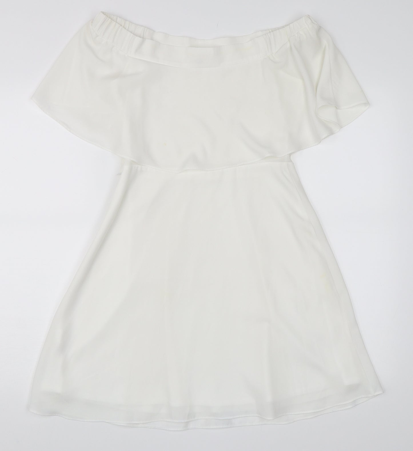 River Island Womens White   Skater Dress  Size 8