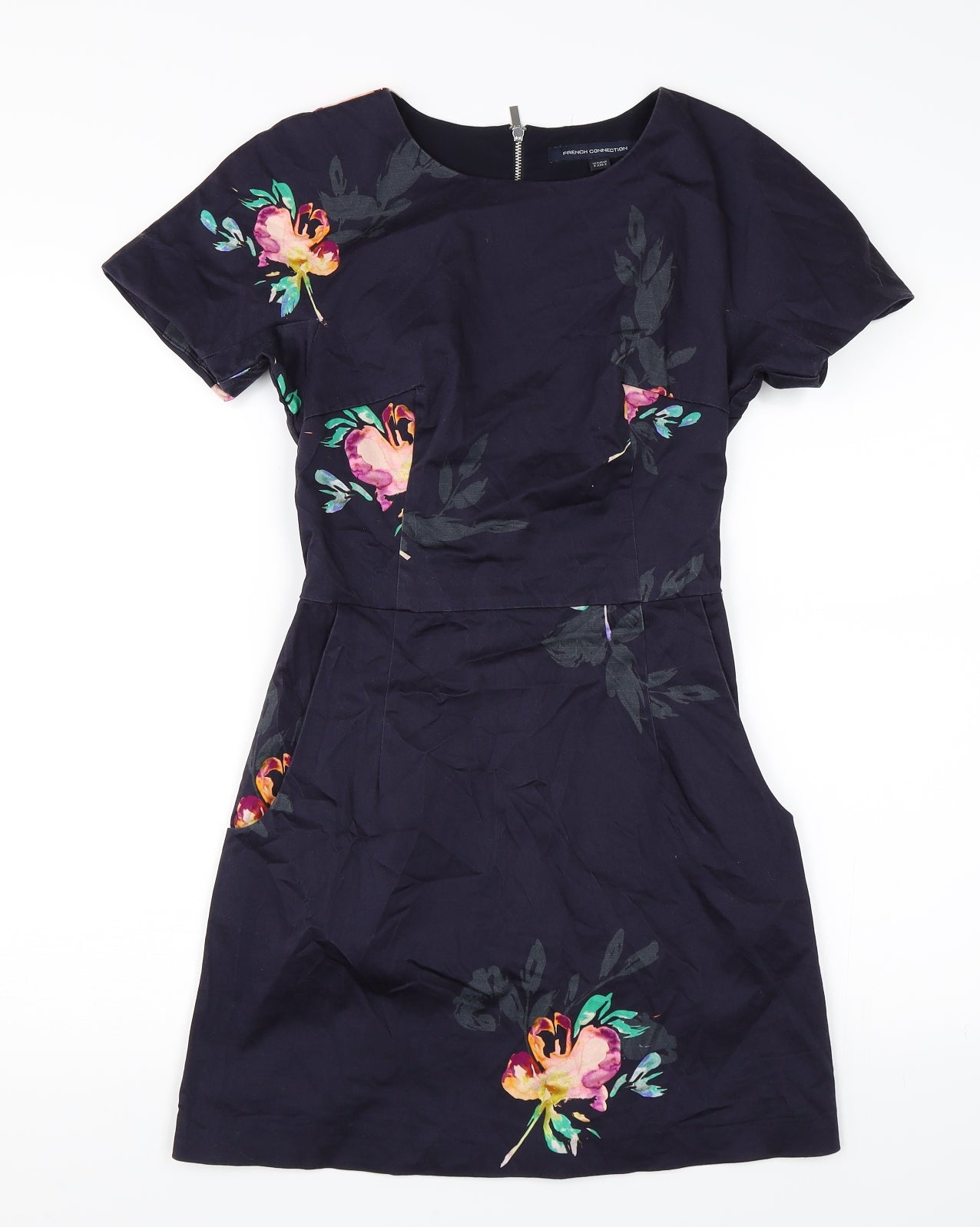 French Connection Womens Blue Floral  Fit & Flare  Size 6