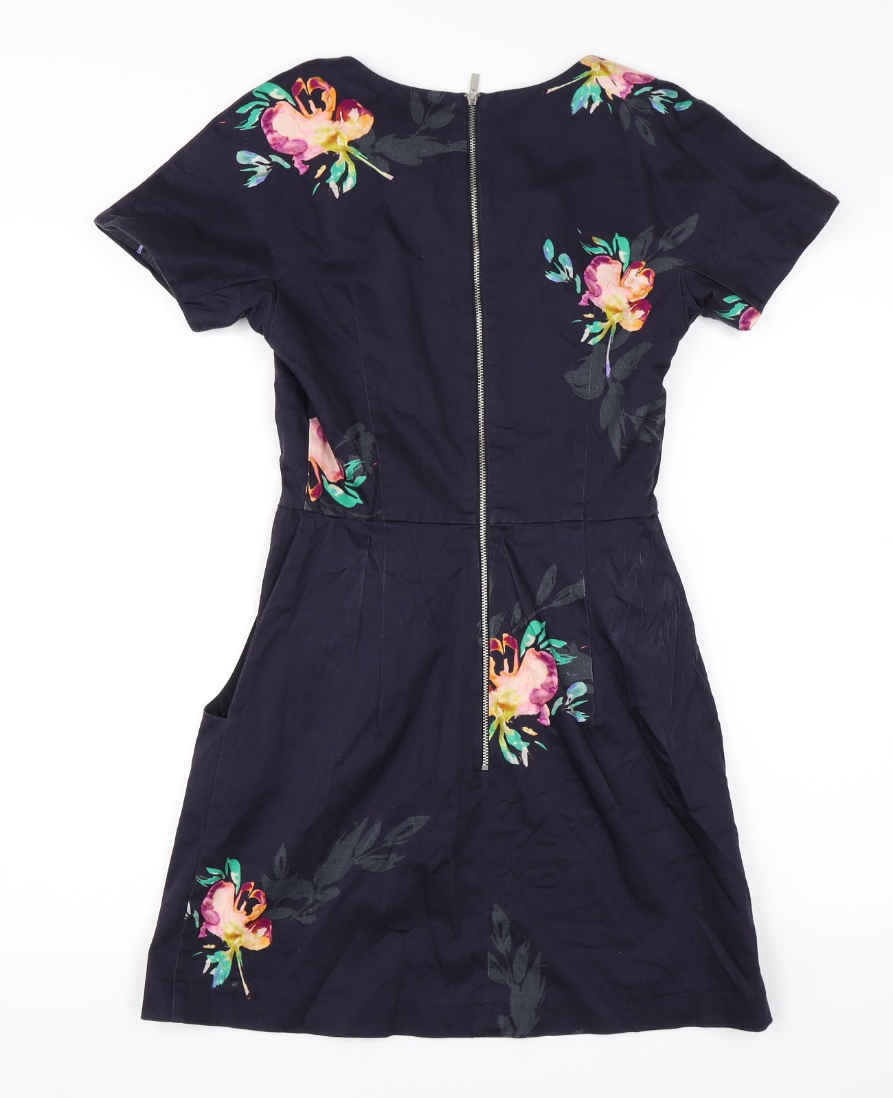 French Connection Womens Blue Floral  Fit & Flare  Size 6