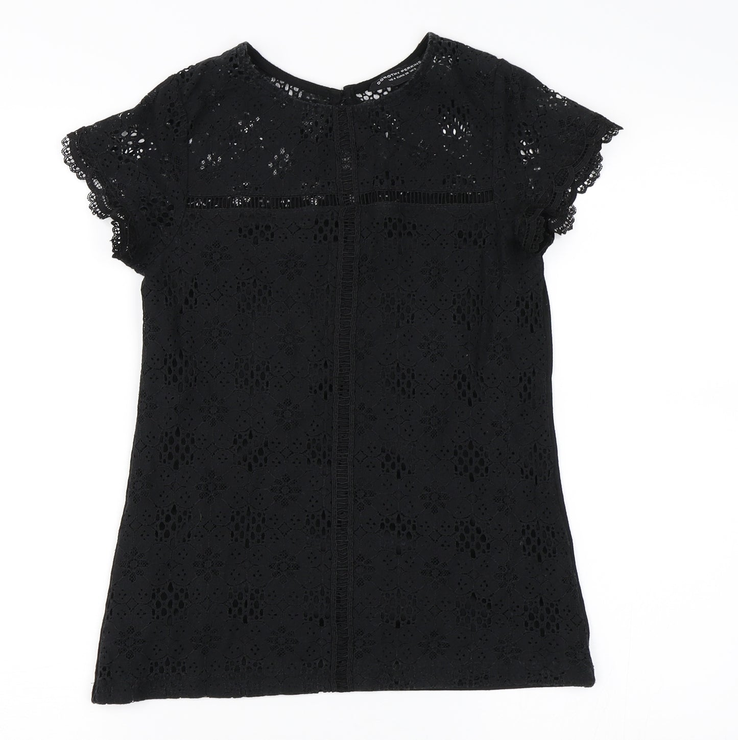 Dorothy Perkins Womens Black   Basic T-Shirt Size 8