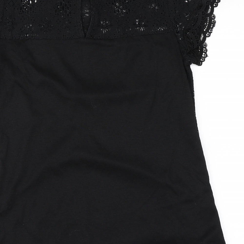 Dorothy Perkins Womens Black   Basic T-Shirt Size 8