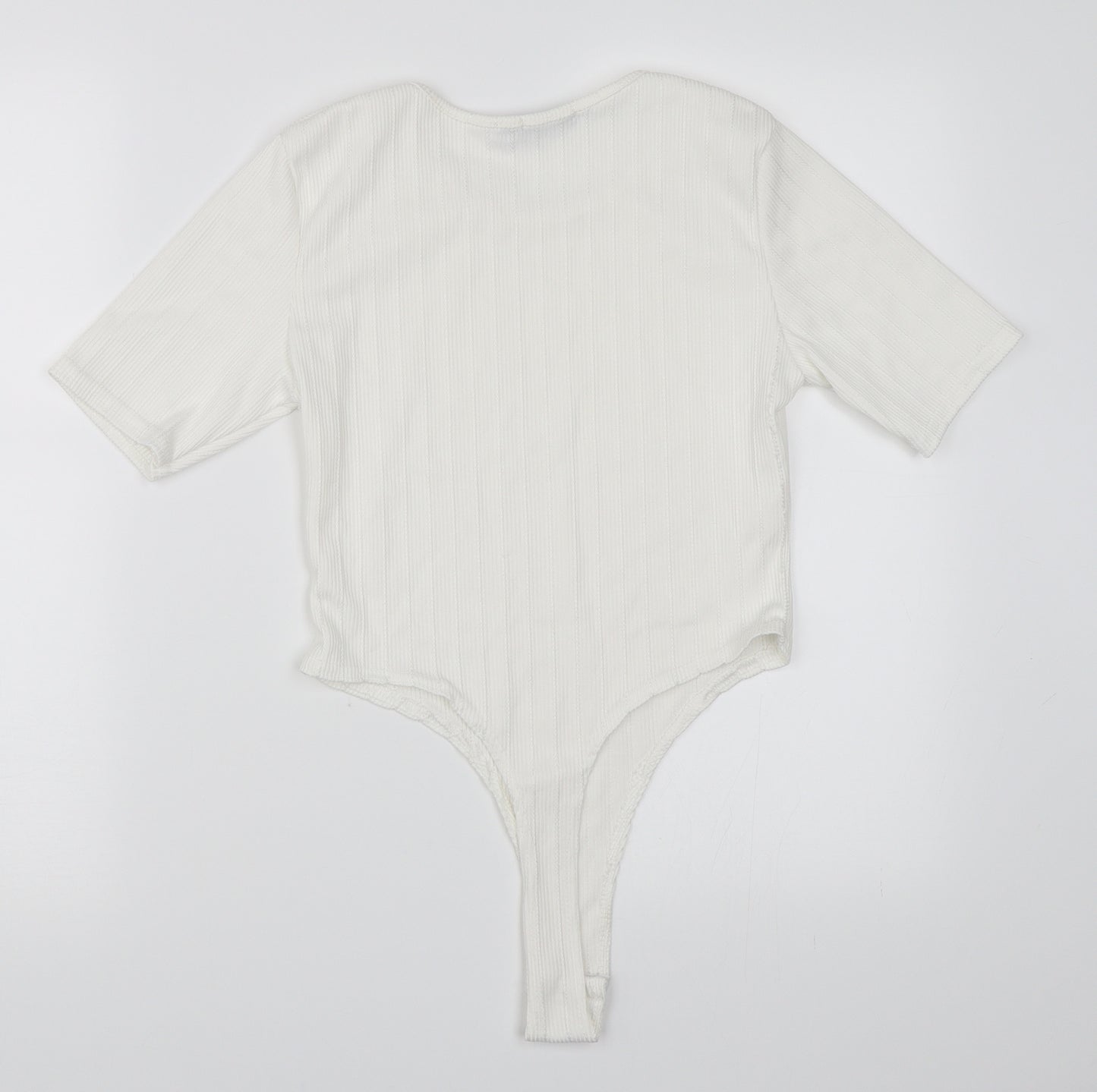Boohoo Womens White   Basic T-Shirt Size 12  - Bodysuit