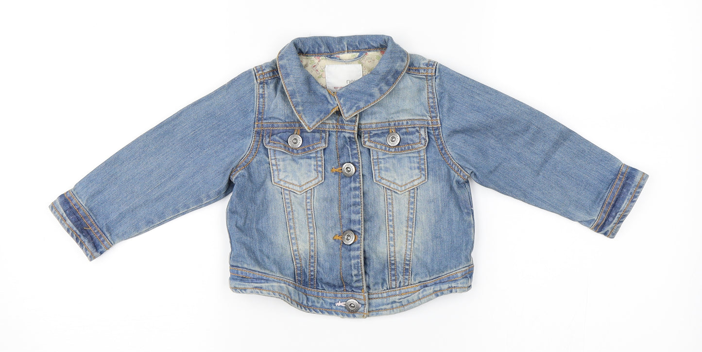 NEXT Girls Blue  Denim Jacket  Size 12-18 Months