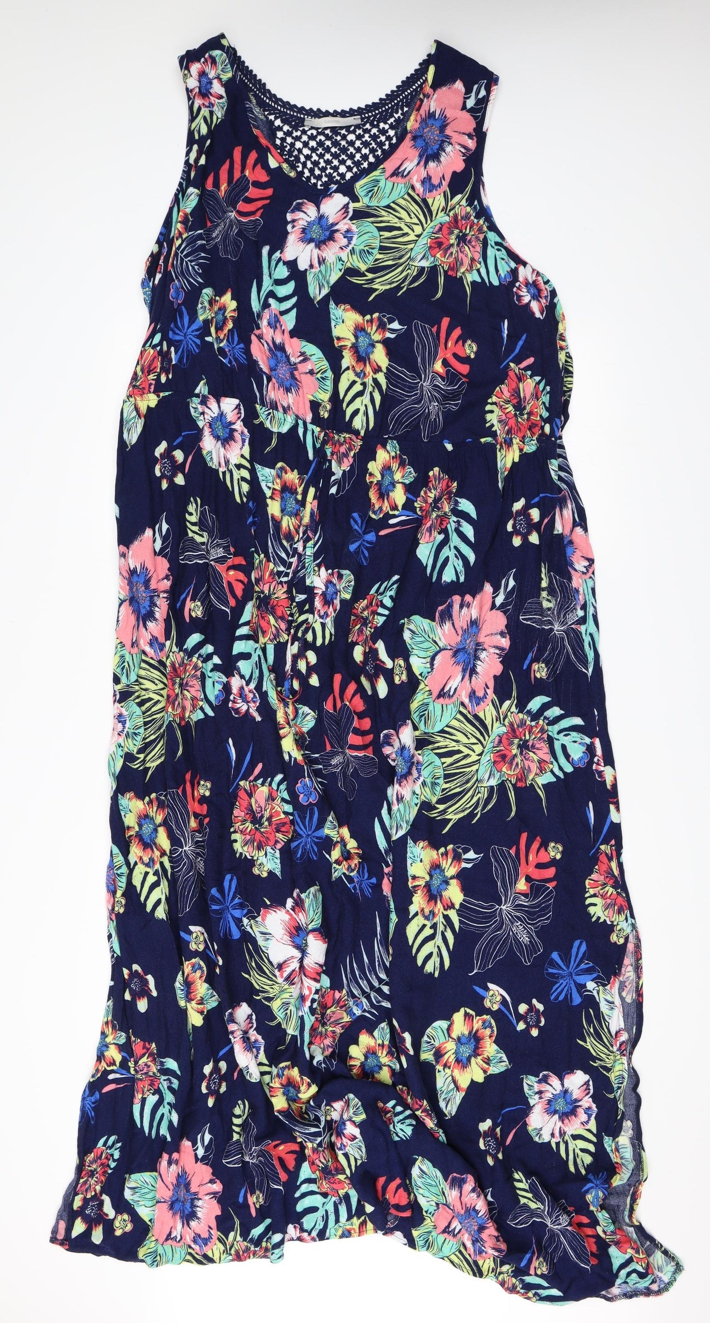 George Womens Multicoloured Floral  Maxi  Size 24  - Slit on both legs