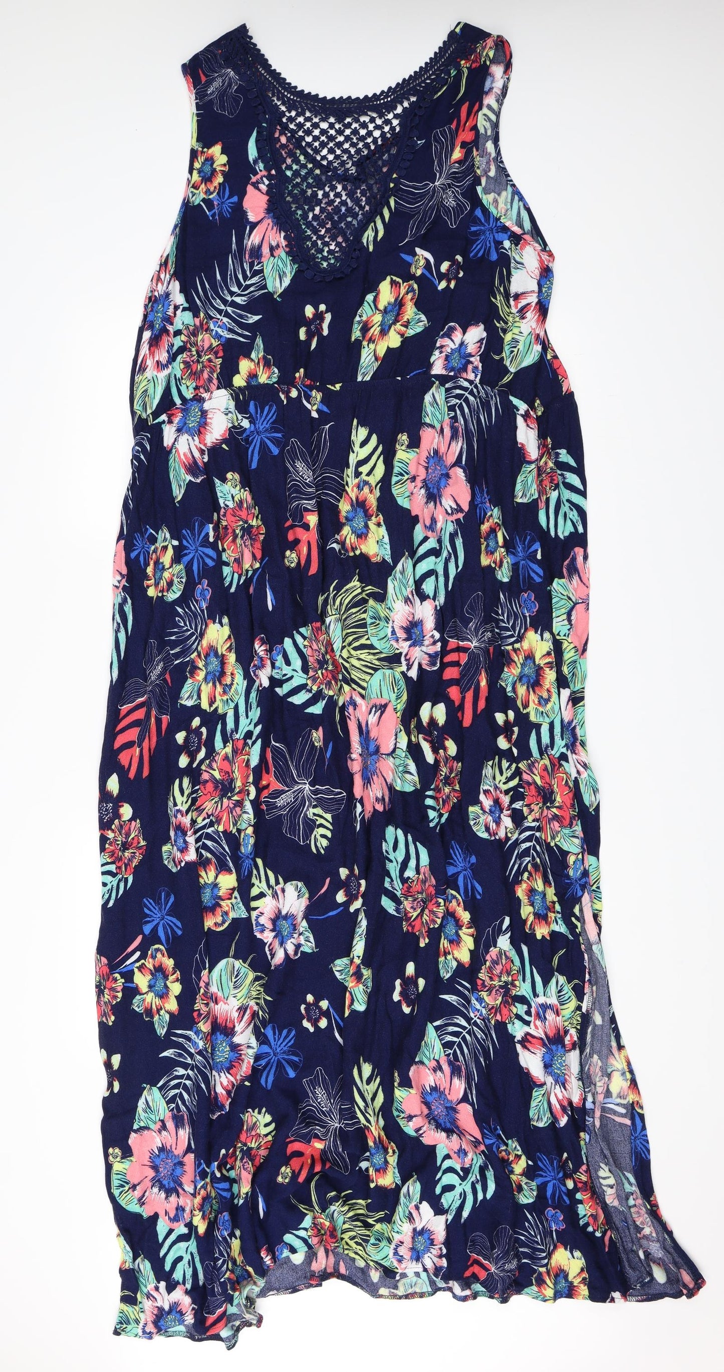 George Womens Multicoloured Floral  Maxi  Size 24  - Slit on both legs