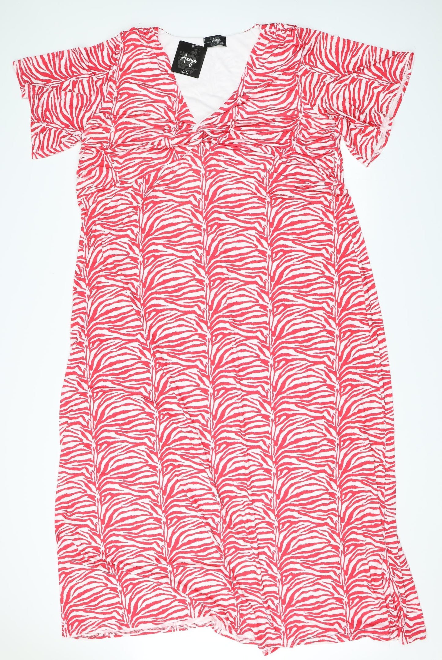 Araya Womens Red Animal Print  Maxi  Size 24