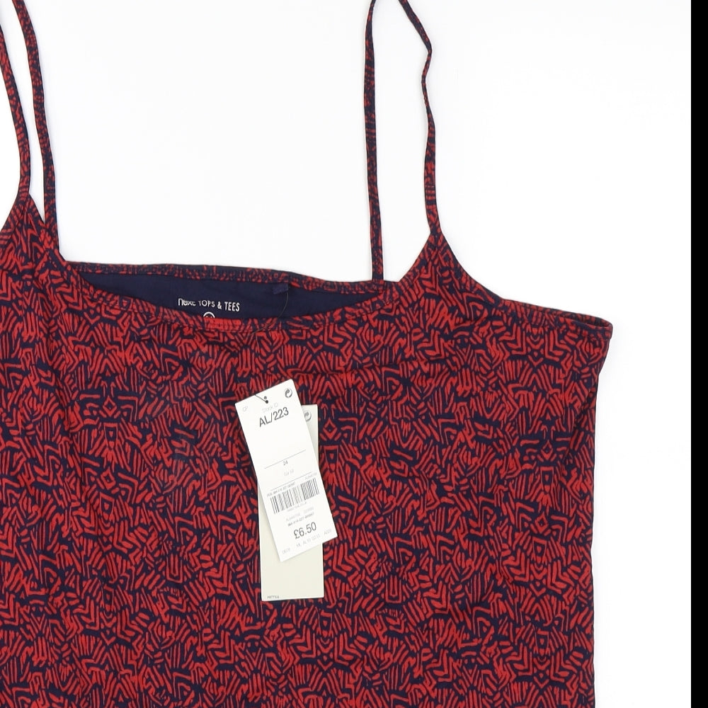 NEXT Womens Red Geometric  Camisole Tank Size 24