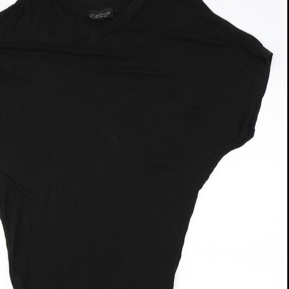 Topshop Womens Black   Basic T-Shirt Size 8  - Bodysuit