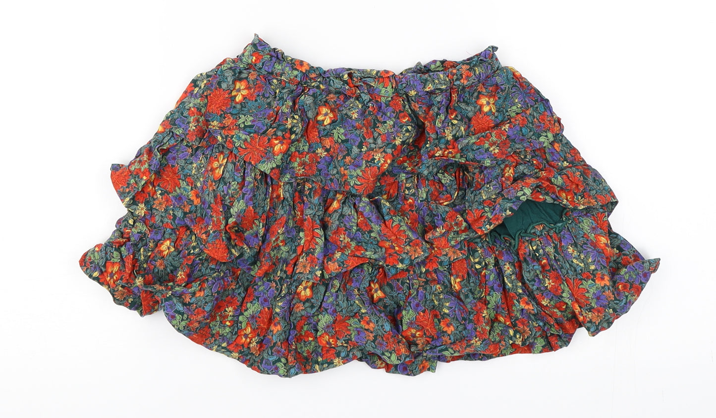 NEXT Girls Multicoloured Floral  Mini Skirt Size 5 Years