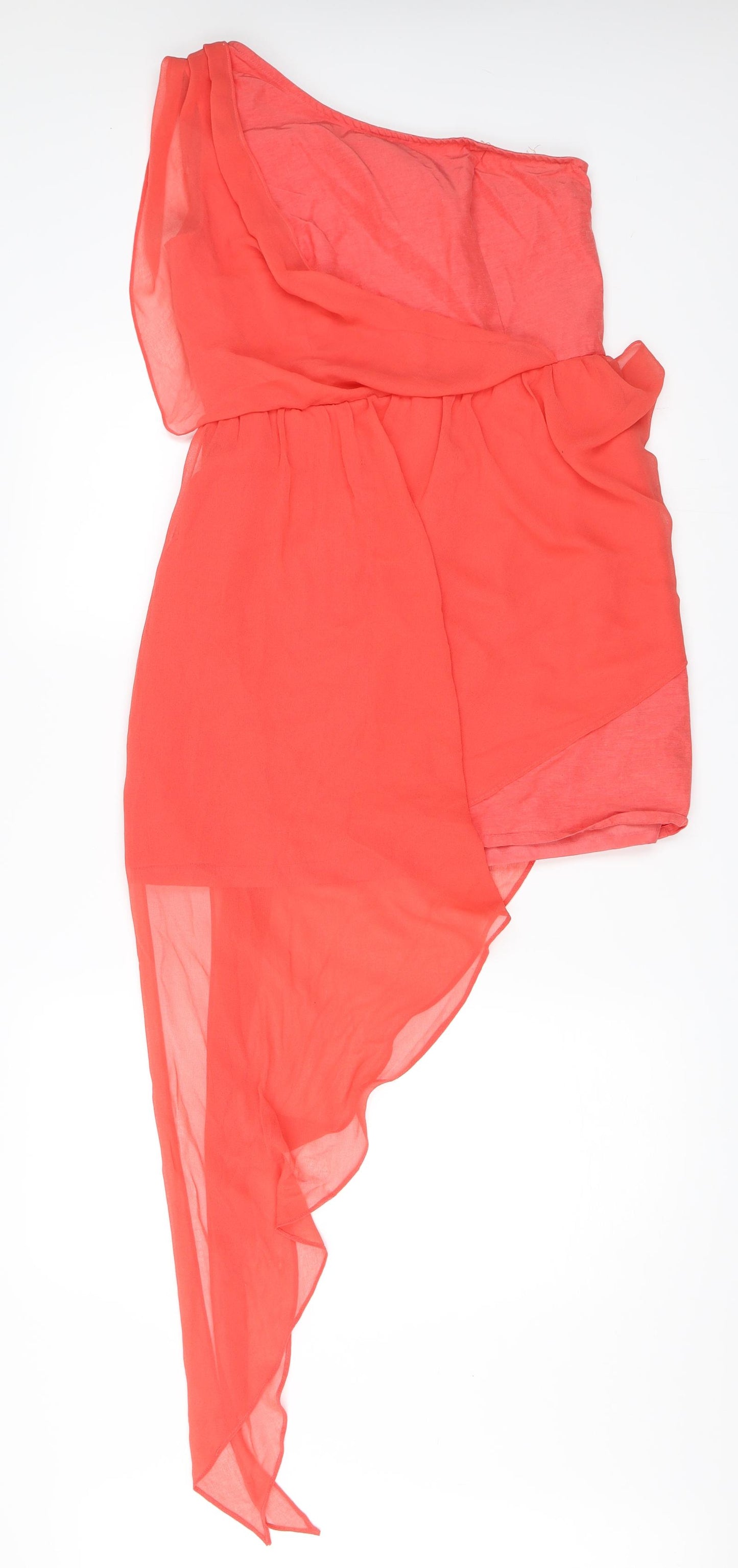 Miss Selfridge Womens Orange   Mini  Size 12  - Asymmetric Hem