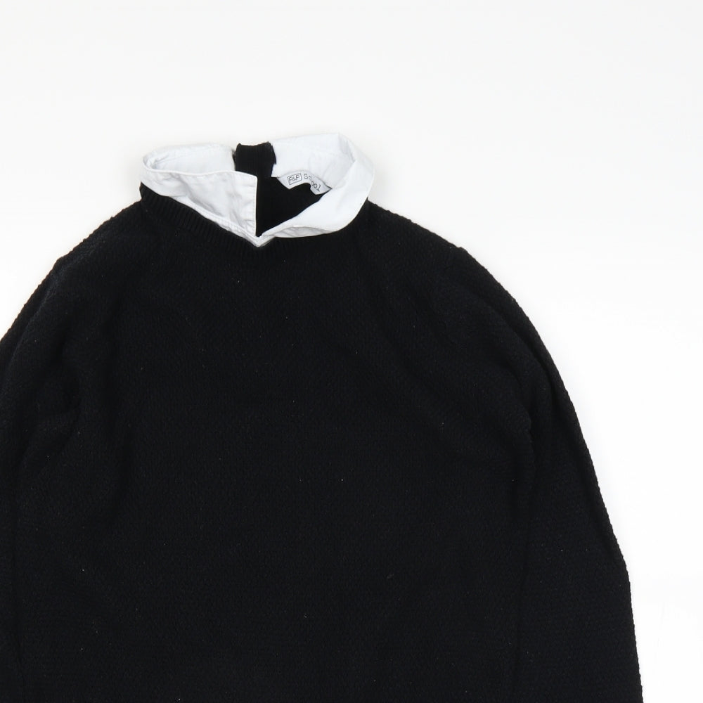 F&F Girls Black   Pullover Jumper Size 12-13 Years