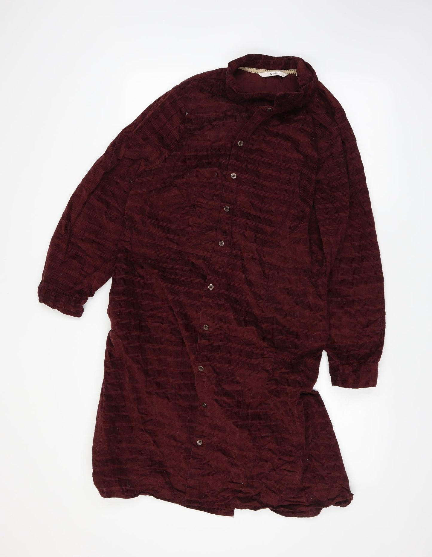 TU Womens Red   Basic Button-Up Size 22