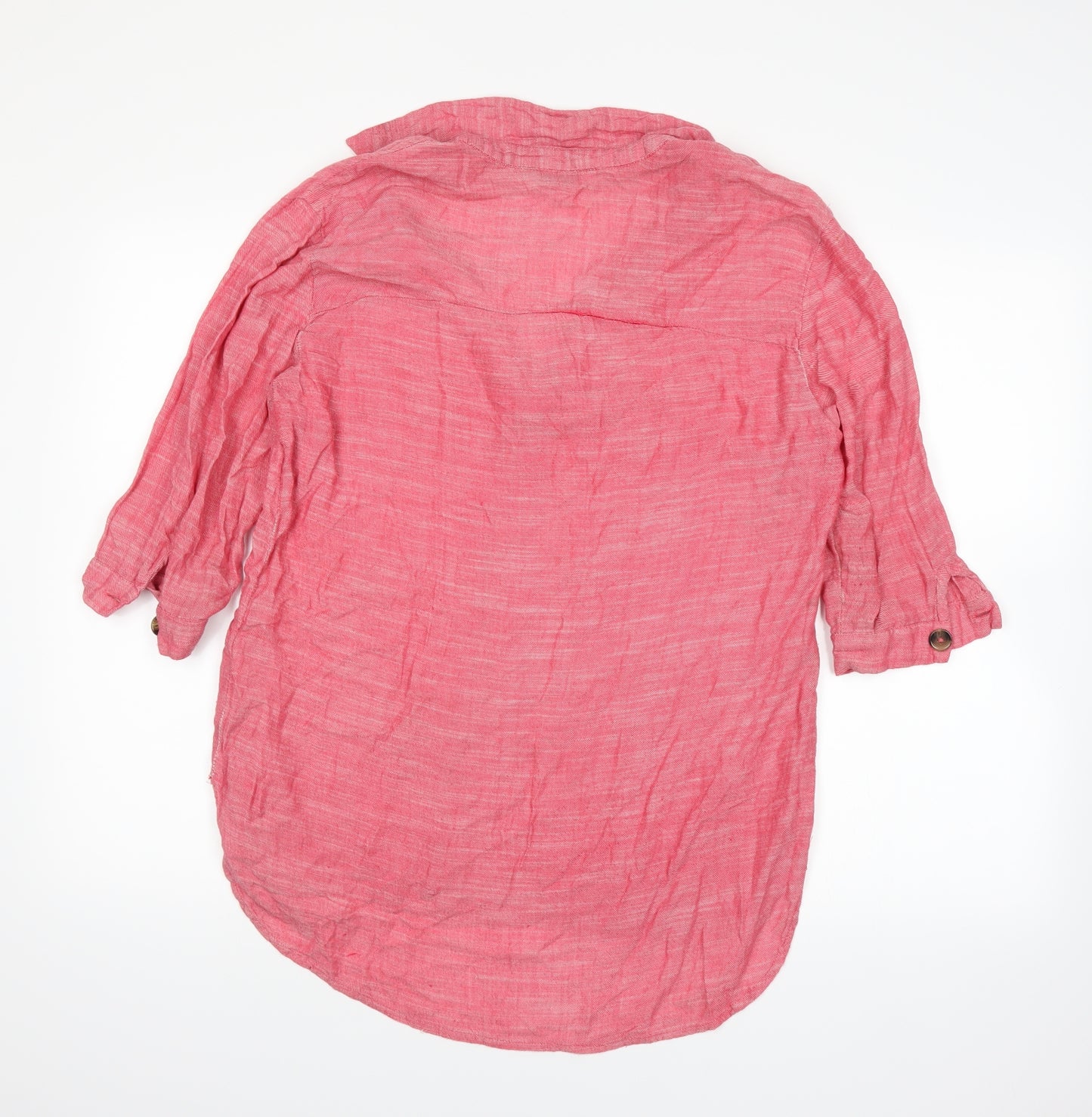Nutmeg Womens Pink   Basic Button-Up Size 12