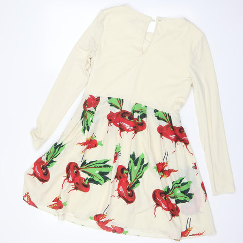 DEEV Womens White   Fit & Flare  Size 10
