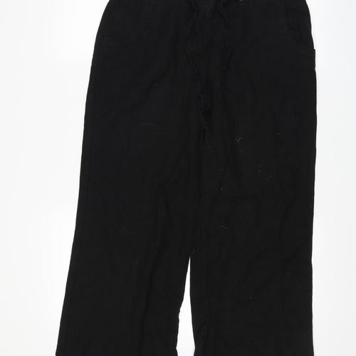 Papaya Womens Black   Trousers  Size 10 L25 in