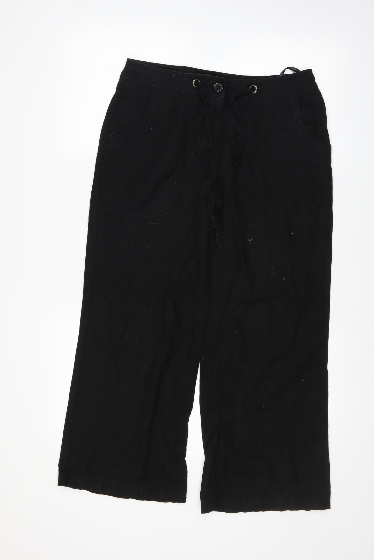 Papaya Womens Black   Trousers  Size 10 L25 in