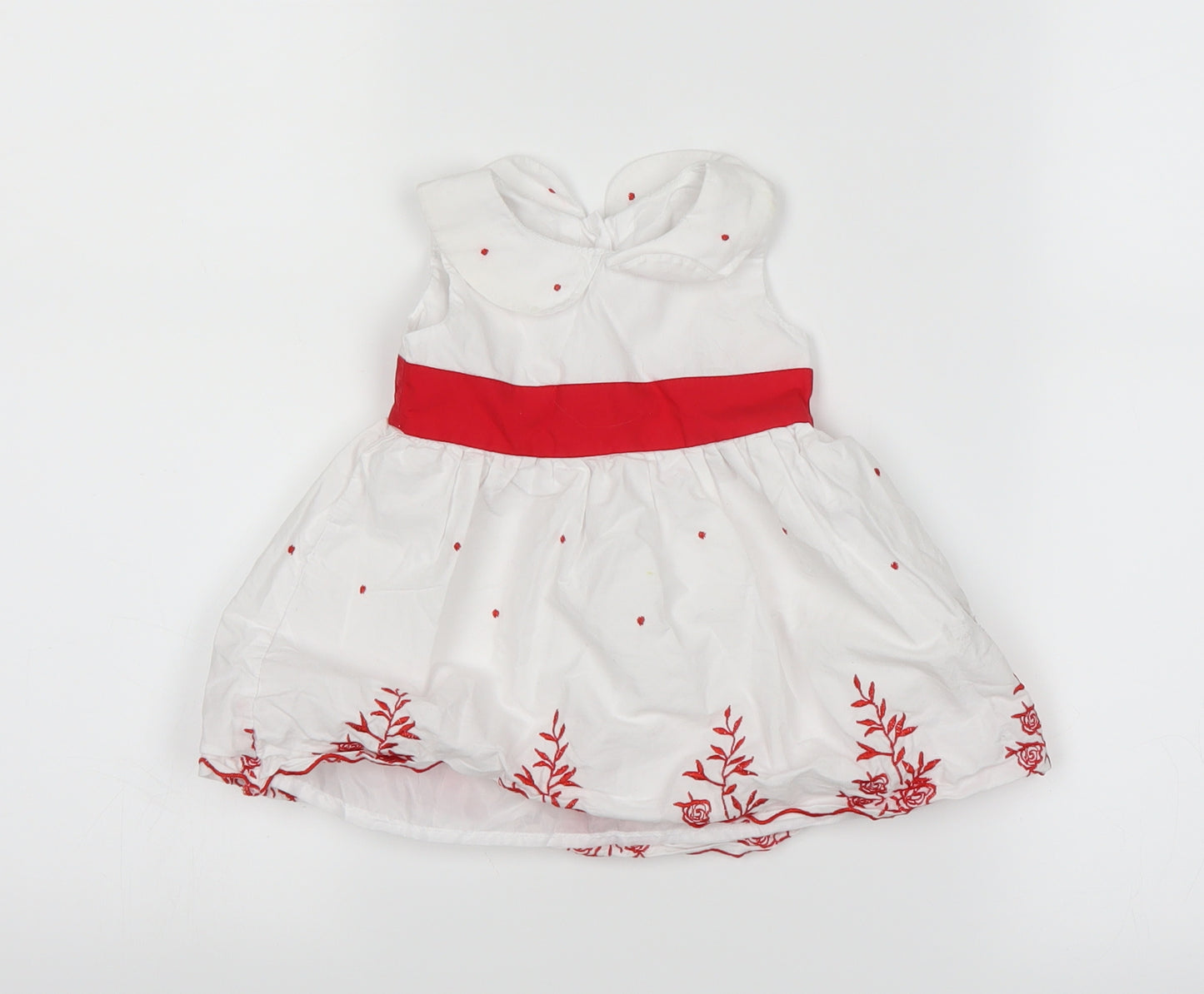 Earlydays Baby White   Fit & Flare  Size 0-3 Months