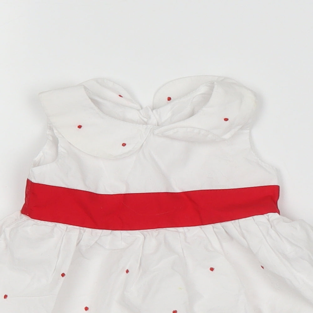 Earlydays Baby White   Fit & Flare  Size 0-3 Months