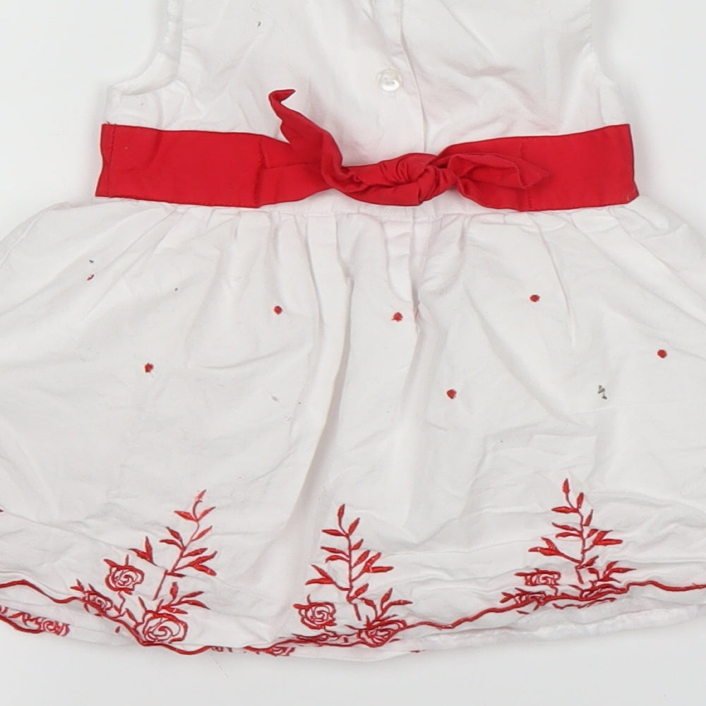 Earlydays Baby White   Fit & Flare  Size 0-3 Months
