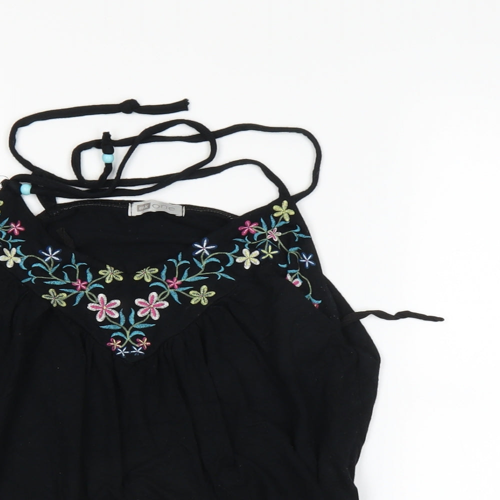 MkOne Womens Black   Basic T-Shirt Size 12