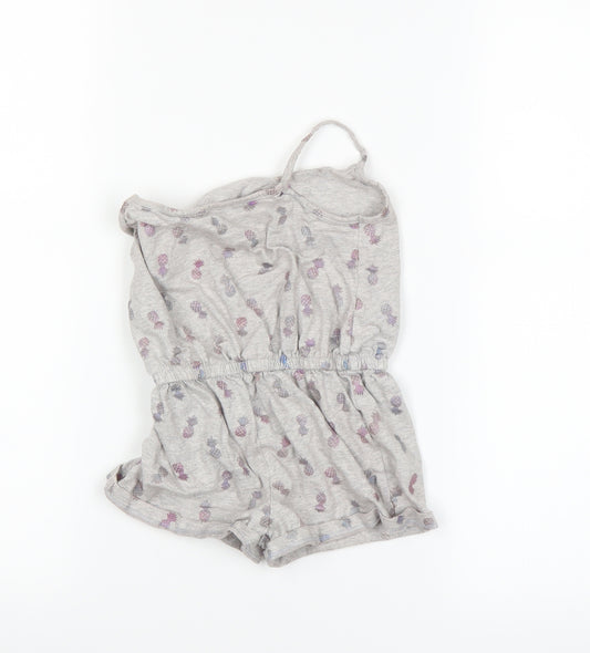 F&F Girls Grey   Bodysuit One-Piece Size 2-3 Years