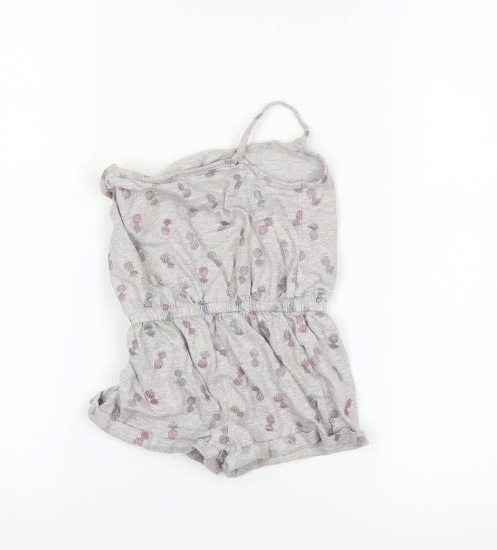 F&F Girls Grey   Bodysuit One-Piece Size 2-3 Years