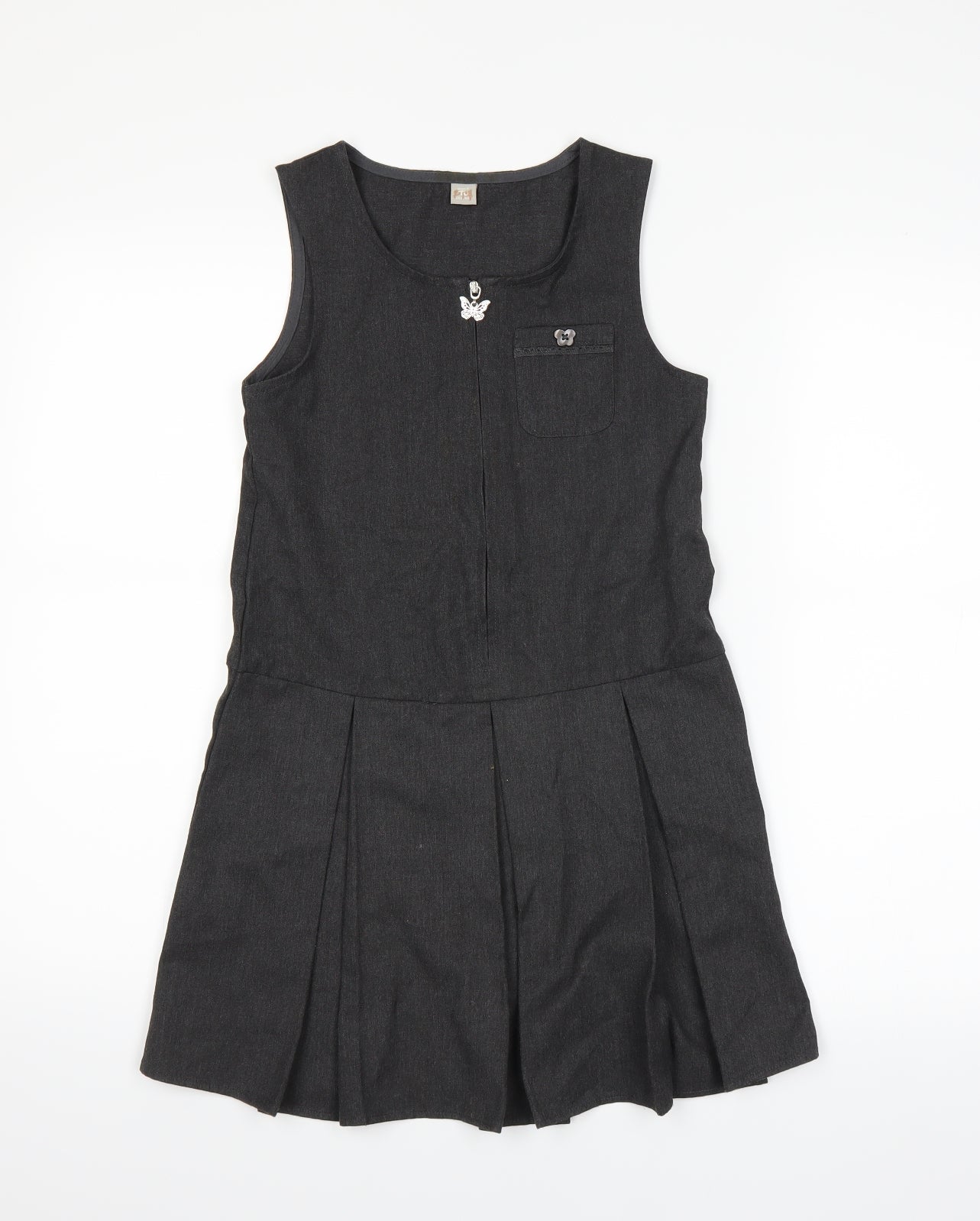 TU Girls Grey   A-Line  Size 9 Years  - school