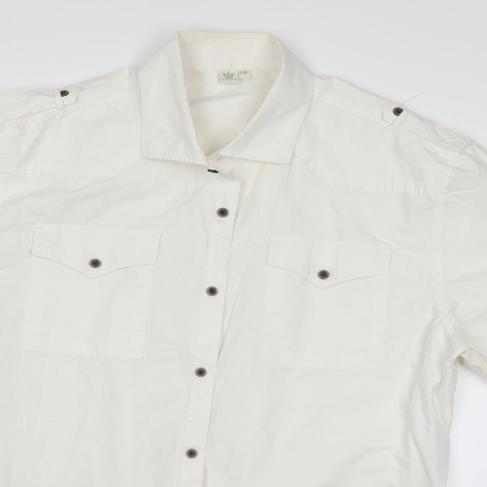 Firetrap Mens White    Dress Shirt Size 2XL