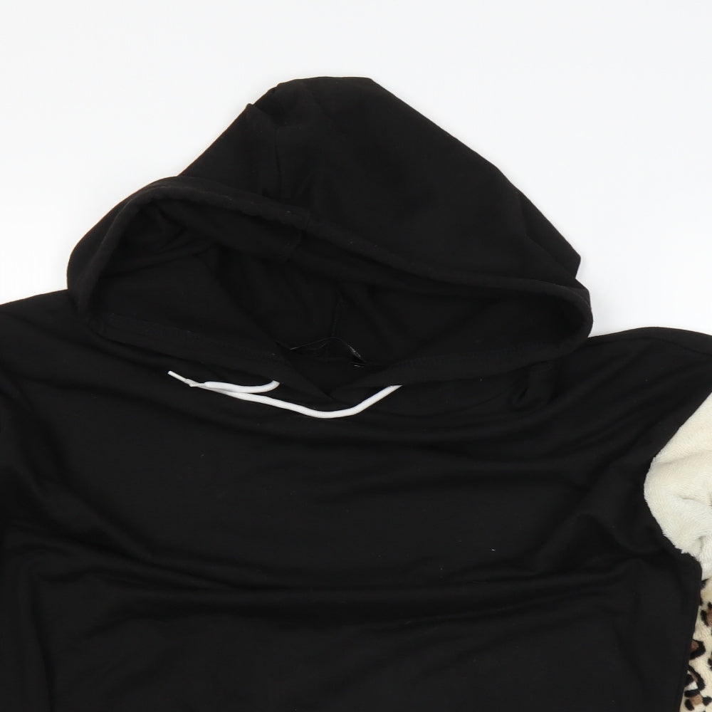 SheIn Womens Black   Pullover Hoodie Size L