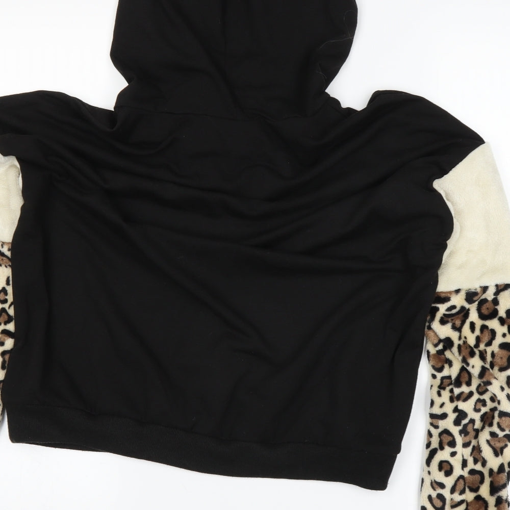 SheIn Womens Black   Pullover Hoodie Size L