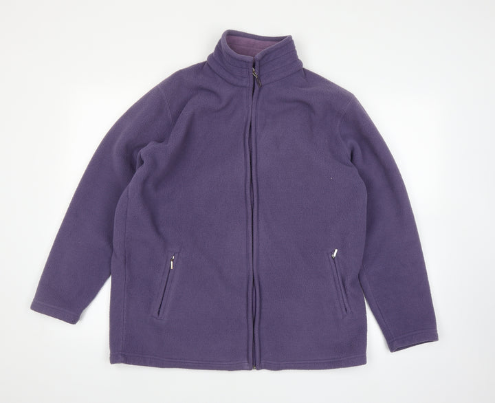 Bonmarché Womens Purple Full Zip Jumper Size M