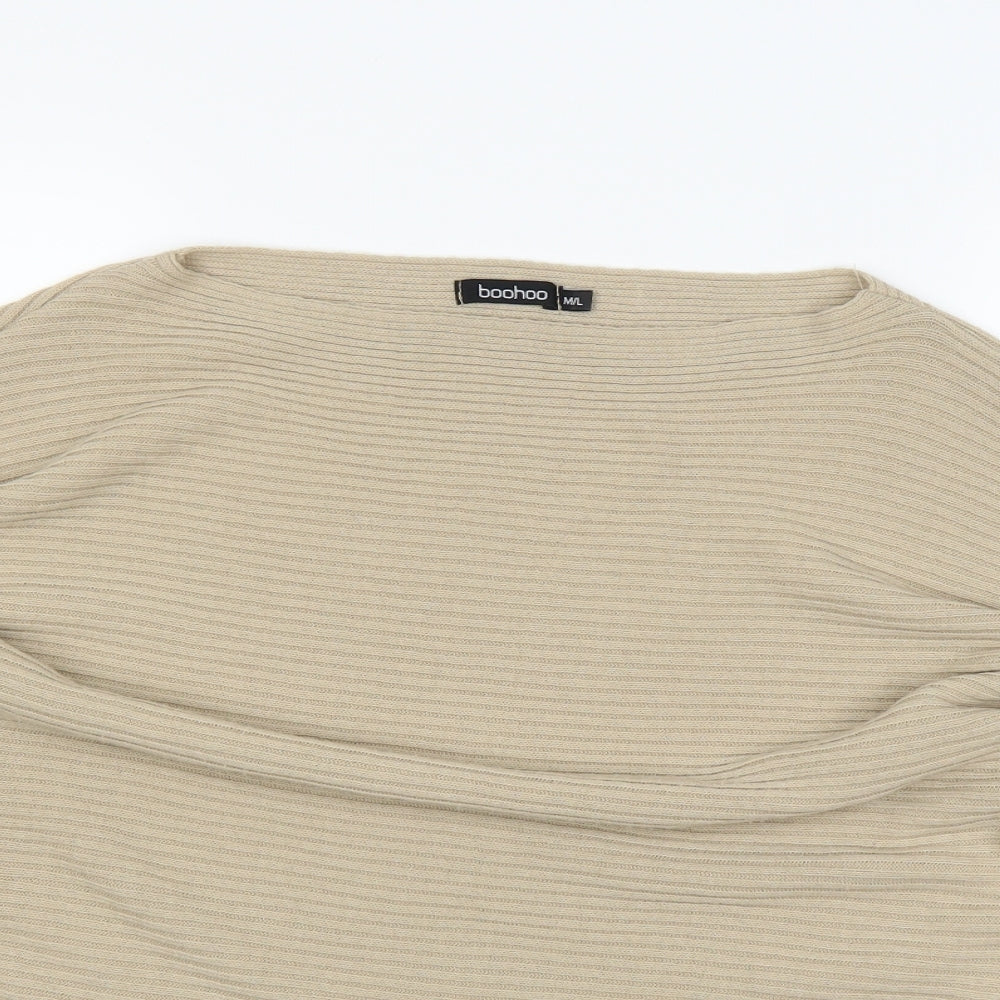 Boohoo Womens Brown   Pullover Jumper Size L