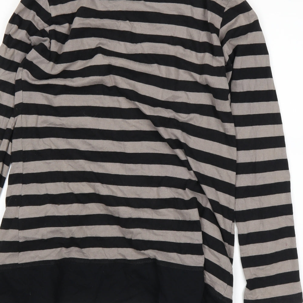 basil Womens Brown Striped  Cardigan Jumper Size M