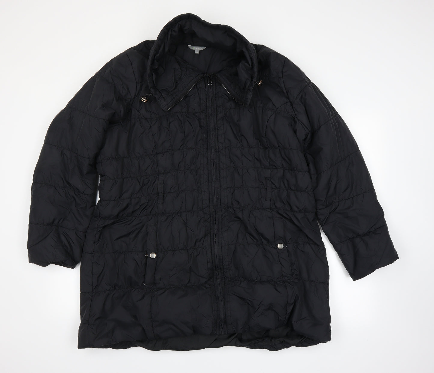 Marks and Spencer Womens Black   Puffer Jacket Coat Size XL