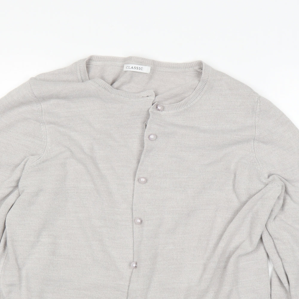 Marks and Spencer Womens Grey   Cardigan Jumper Size 16