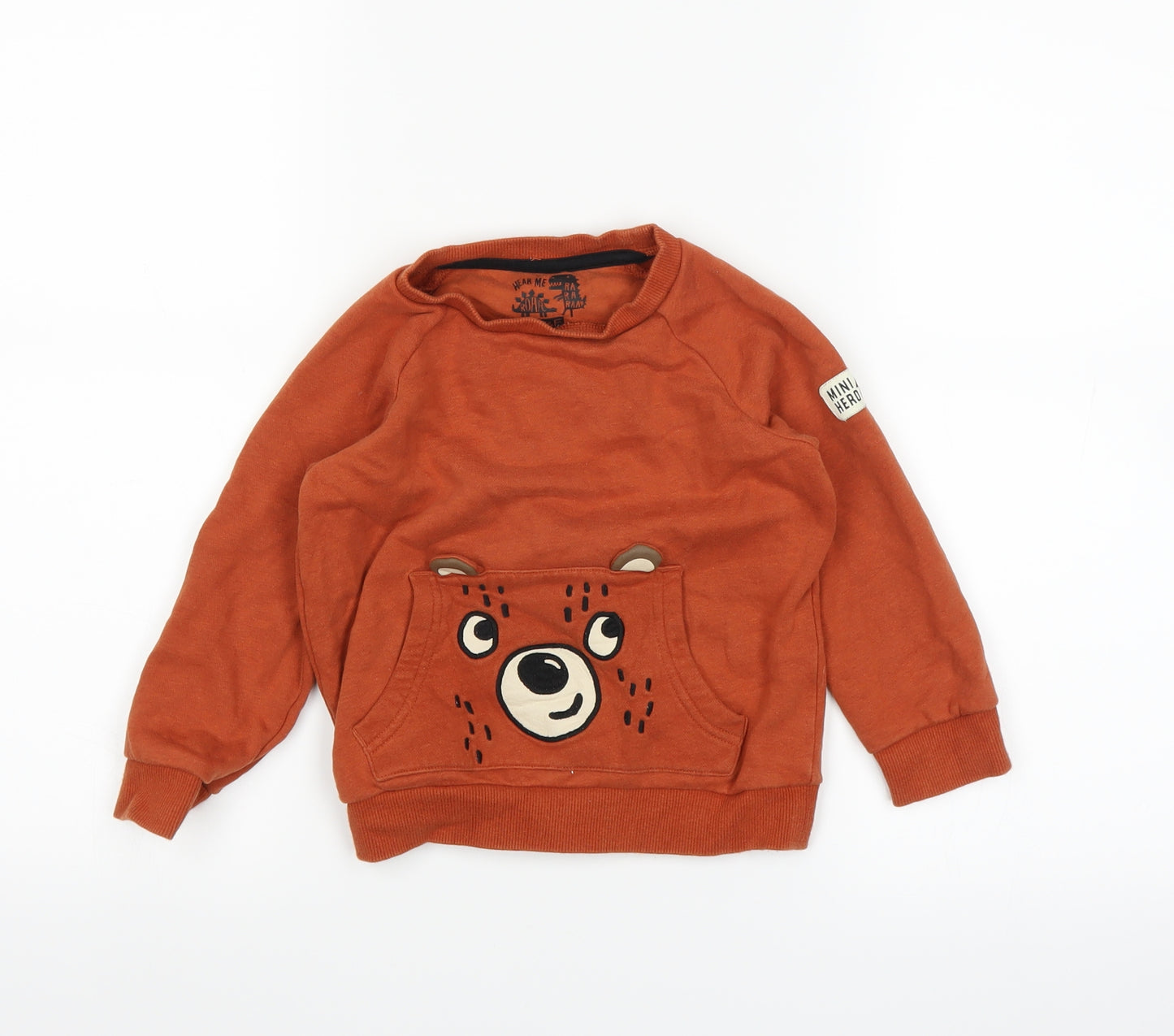 F&F Girls Brown   Pullover Jumper Size 3-4 Years