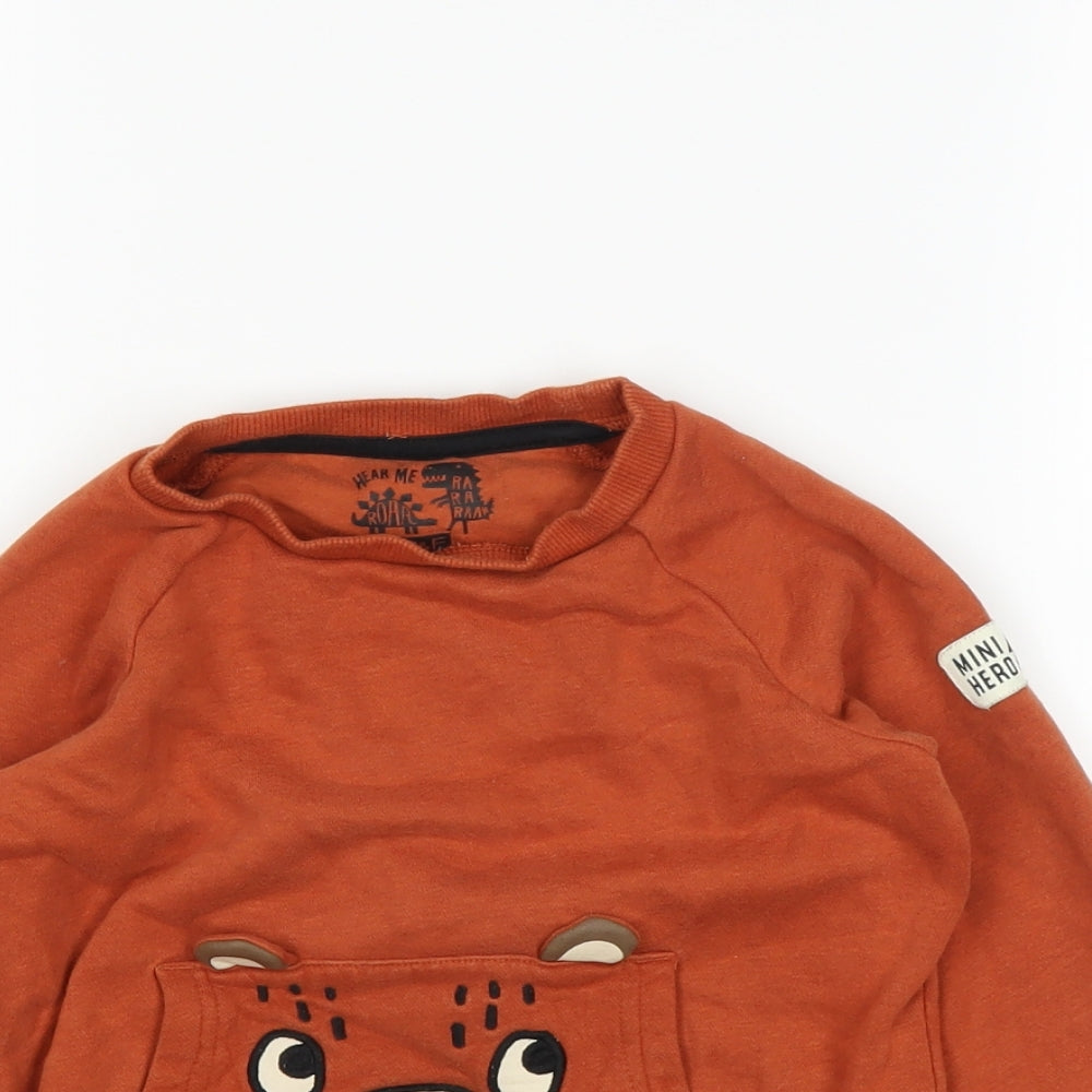 F&F Girls Brown   Pullover Jumper Size 3-4 Years