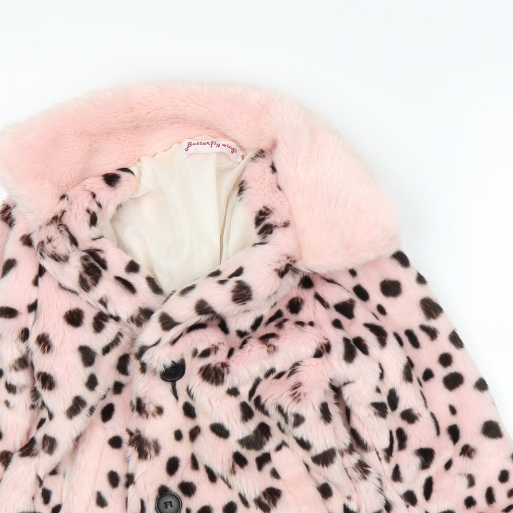 butterfly wings Womens Pink   Overcoat Coat Size 6