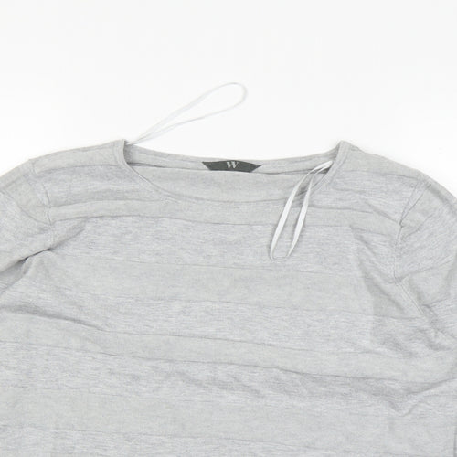 BHS Womens Grey   Basic T-Shirt Size 16