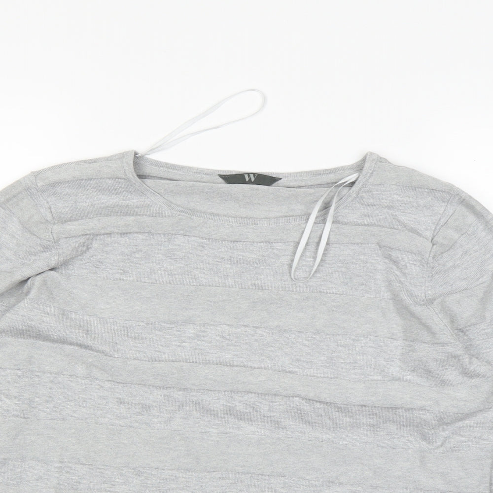 BHS Womens Grey   Basic T-Shirt Size 16