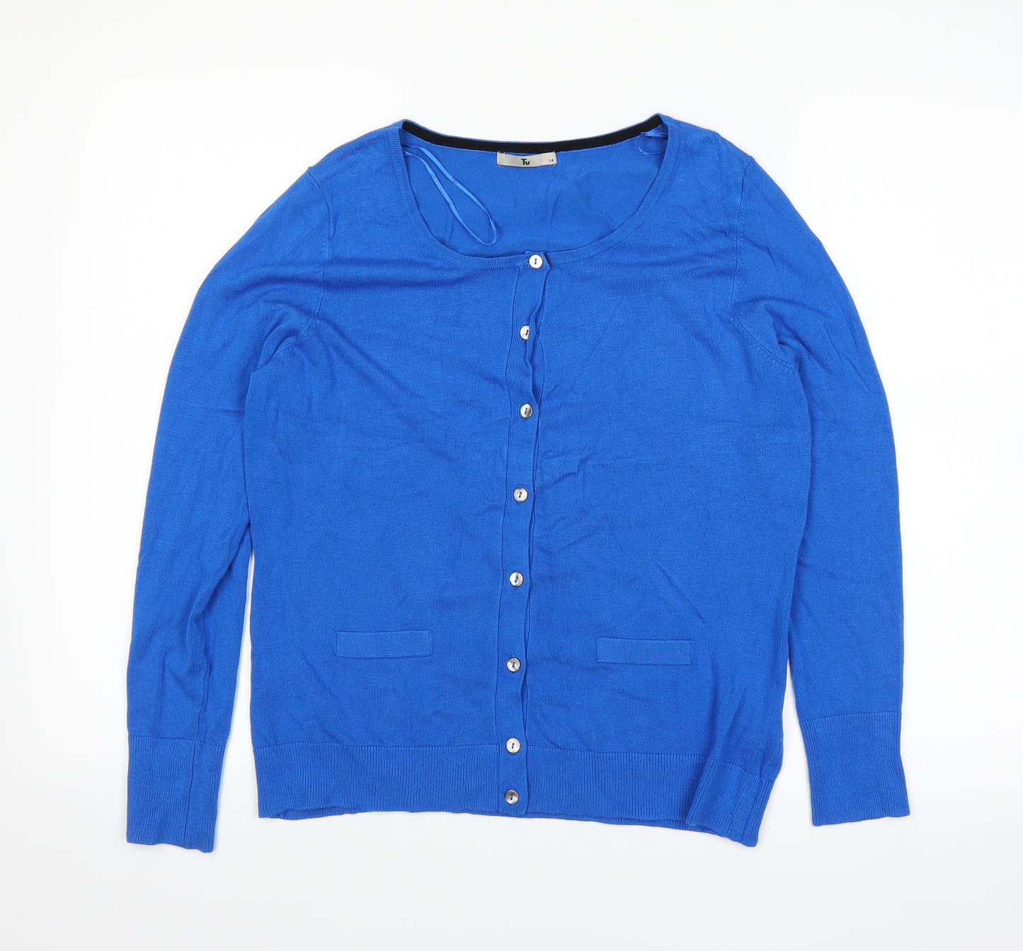 TU Womens Blue   Cardigan Jumper Size 14