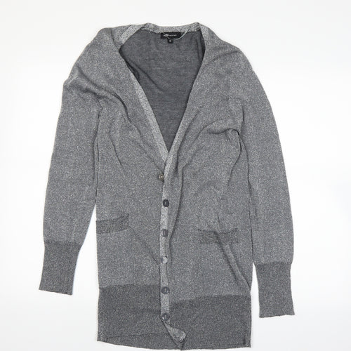 Internacionale Womens Grey   Cardigan Jumper Size 12