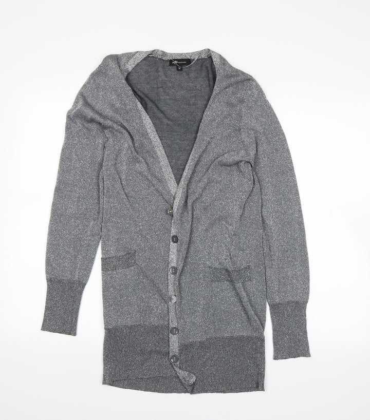 Internacionale Womens Grey Cardigan Jumper Size 12