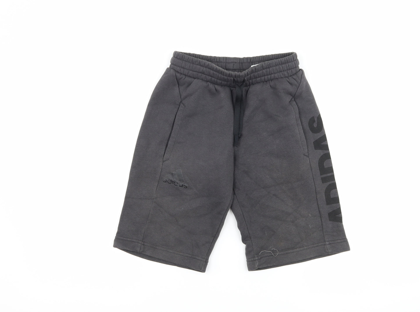 adidas Boys Grey   Sweat Shorts Size 7-8 Years