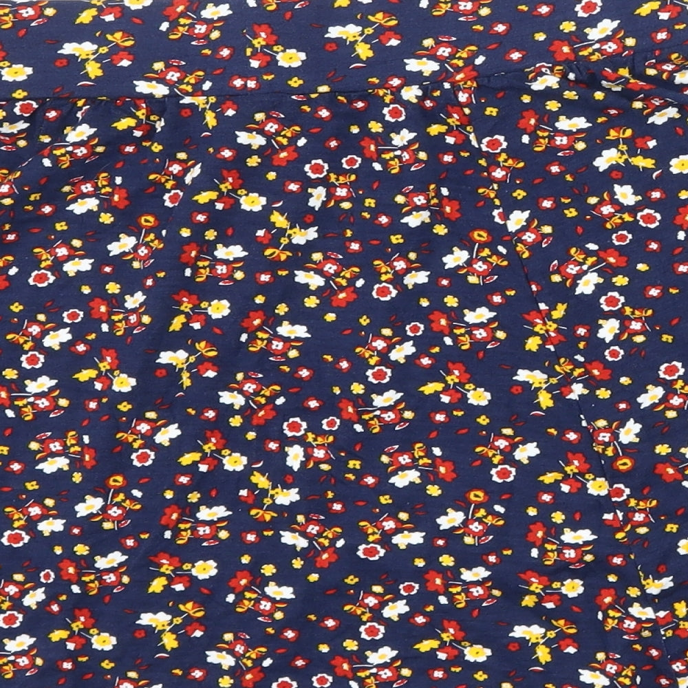 Candy Couture Girls Blue Floral  A-Line Skirt Size 11 Years