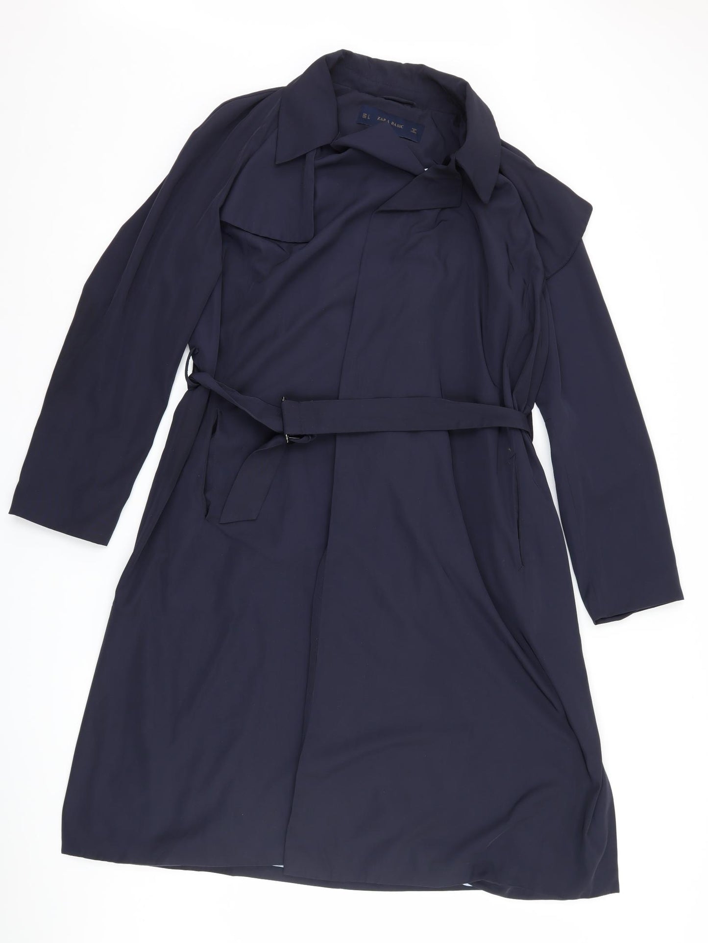Zara Womens Blue   Trench Coat Coat Size L