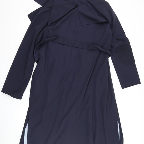 Zara Womens Blue   Trench Coat Coat Size L